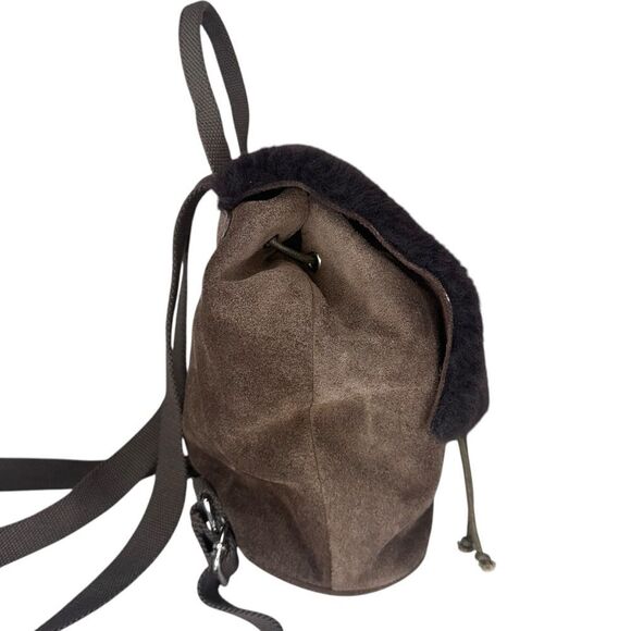 |EUC| UGG Nordie Shearling & Suede Brown Mini Backpack - Picture 3 of 8